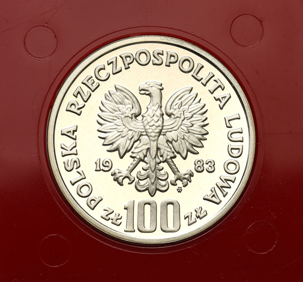 PRL. PRÓBA srebro 100 złotych 1983 Niedźwiedzie